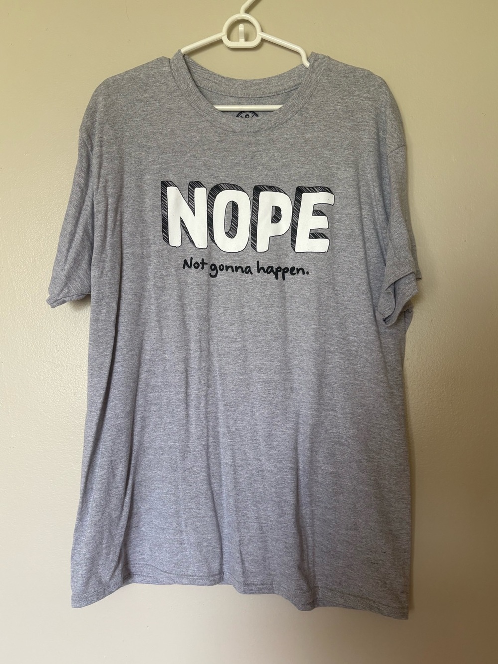 NOPE Graphic Tee - Gray Short Sleeve Crewneck